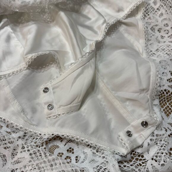 For Love and‎ Lemons Sonnet Lace Maxi Dress Medium White Halter - Picture 9 of 16